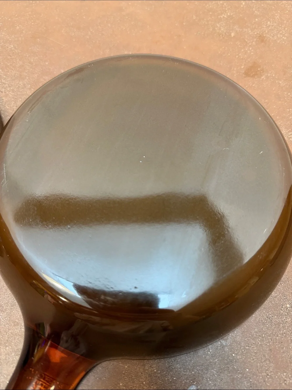 2 Vision Corning Ware 6A Amber Glass Teflon Coated 7” Skillet w/one lid